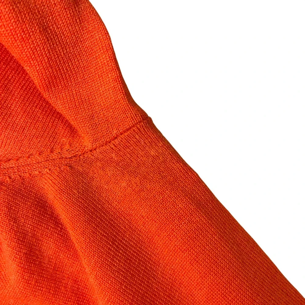 Banana Republic Orange Merino Wool Blend Sweater Womens V‎ Neck Lightweight Knit